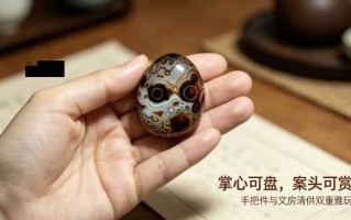 天眼缠丝玛瑙象形石：一石藏脸谱，戈壁亿万年天成的画面奇石