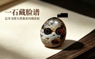 天眼缠丝玛瑙象形石：一石藏脸谱，戈壁亿万年天成的画面奇石