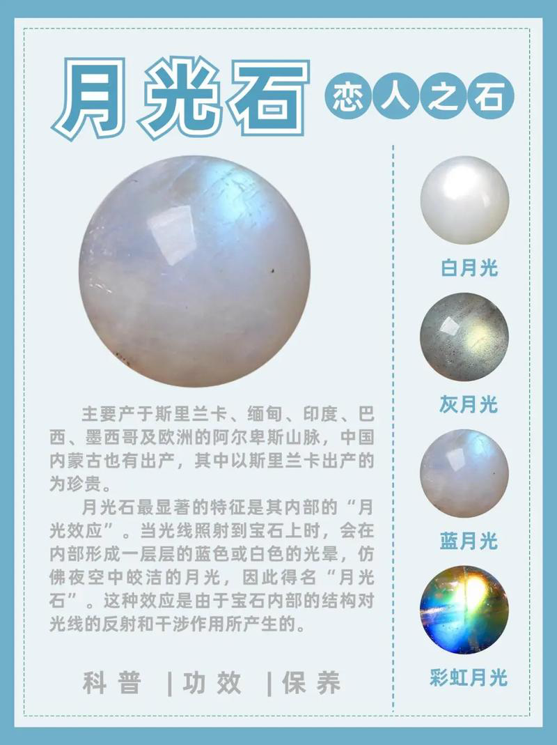  月光石家族完整鉴赏指南｜灰月光·蓝月光·白月光辨别与养护