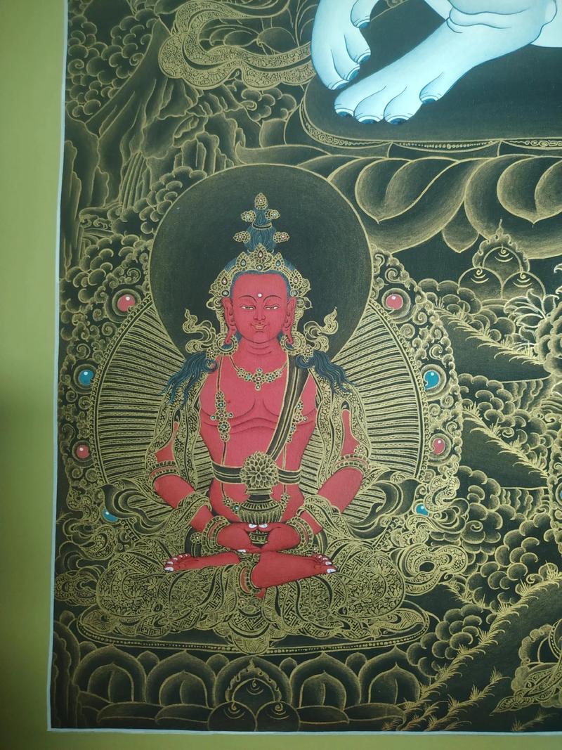 明代噶玛噶孜画派唐卡：灵动写意的雪域山水佛艺