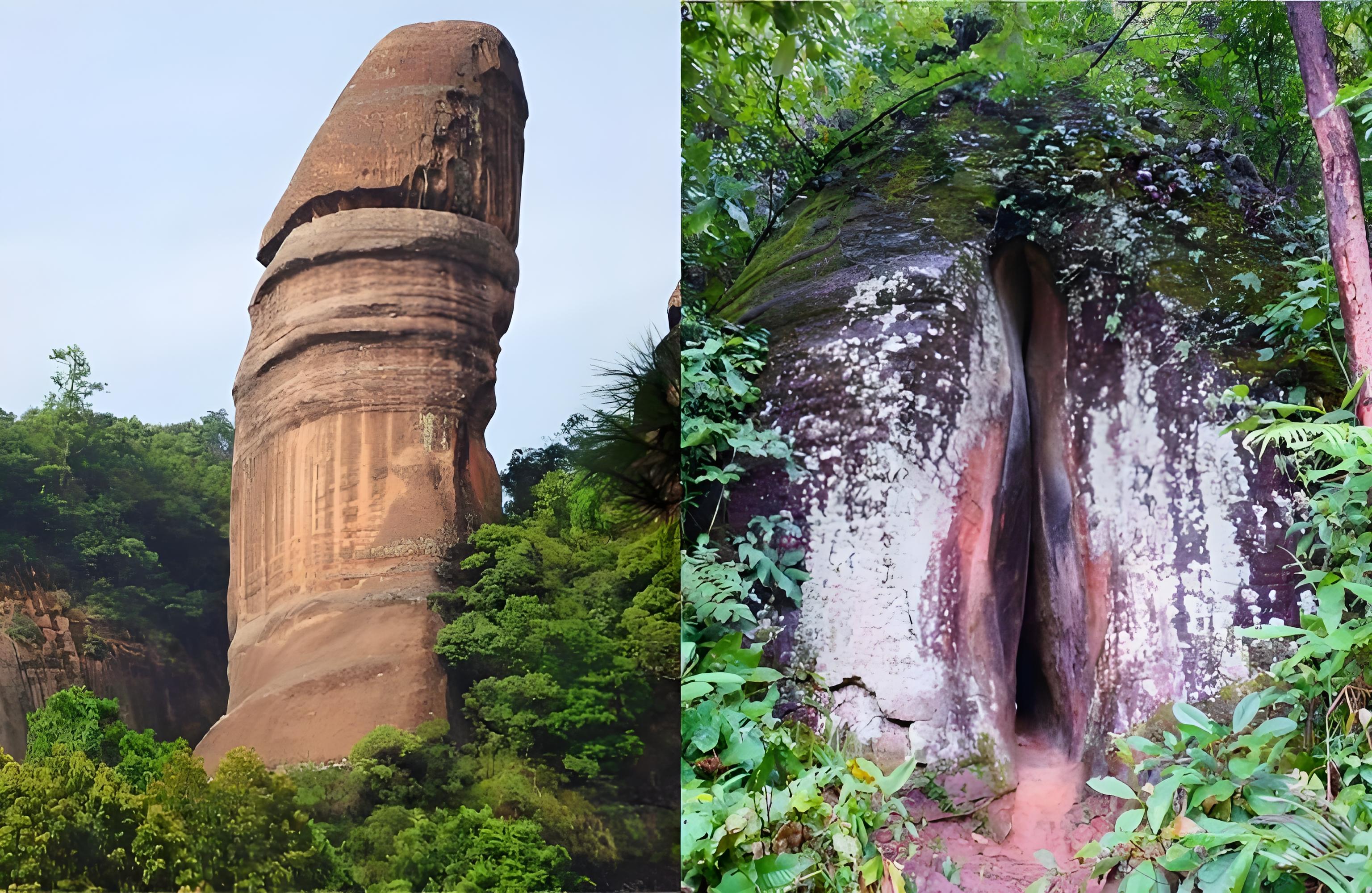 丹霞阳元石与阴元石地质成因，一文读懂亿年奇石造化