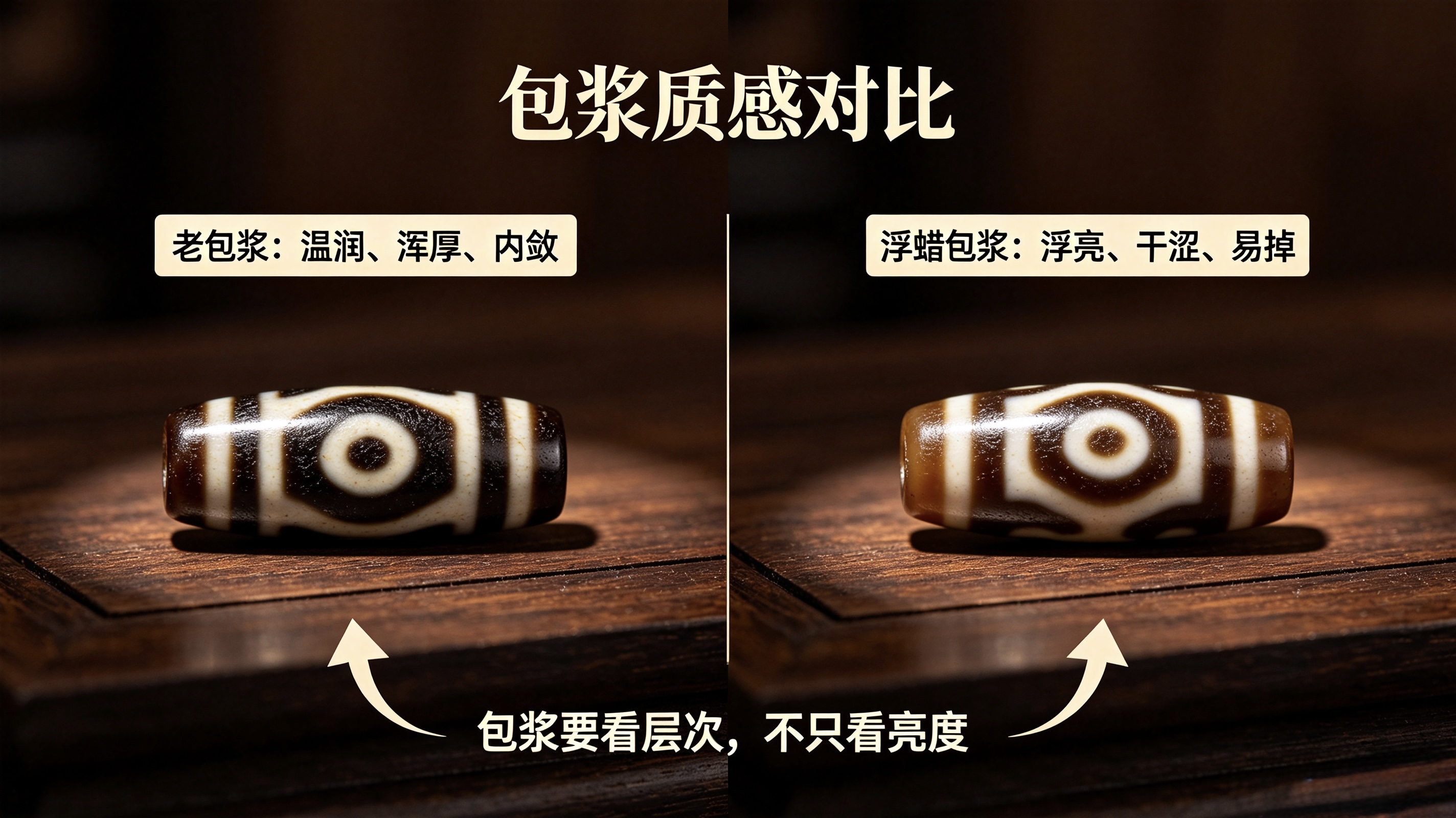 核心鉴别维度对比——至纯天珠与近代珠五大本质差异