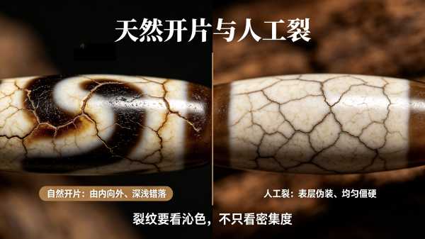 核心鉴别维度对比——至纯天珠与近代珠五大本质差异