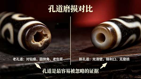 核心鉴别维度对比——至纯天珠与近代珠五大本质差异