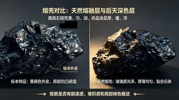 真假陨石鉴别全解：熔壳、气印是核心辨伪标尺