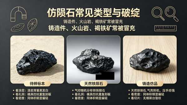 真假陨石鉴别全解：熔壳、气印是核心辨伪标尺