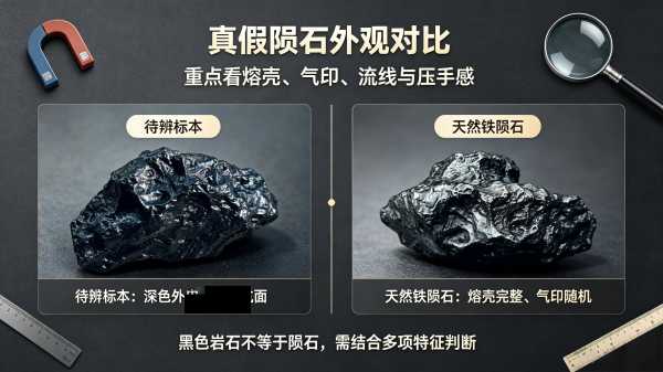 真假陨石鉴别全解：熔壳、气印是核心辨伪标尺