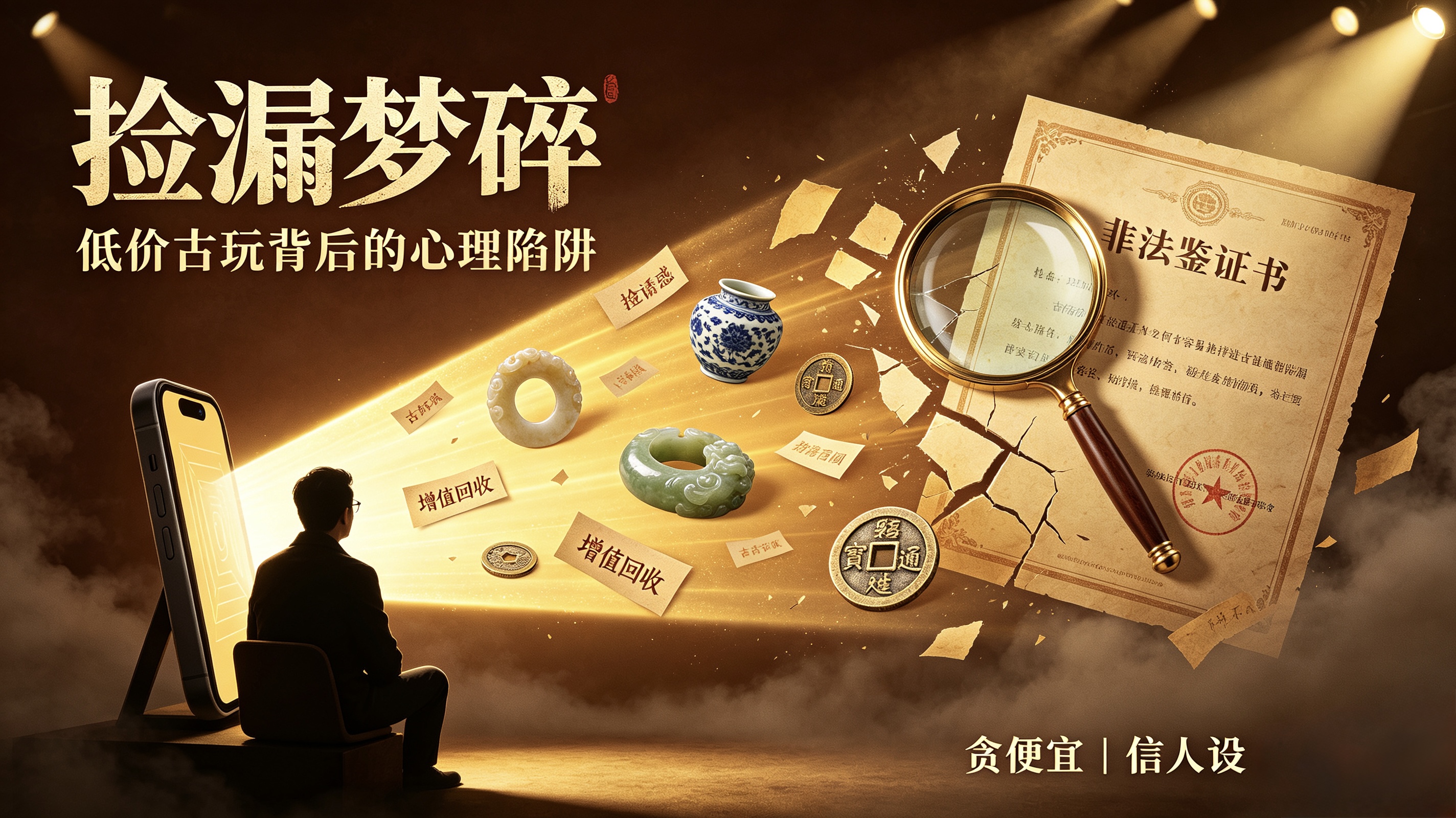 捡漏梦碎！为何普通人极易深陷古玩直播间假货骗局