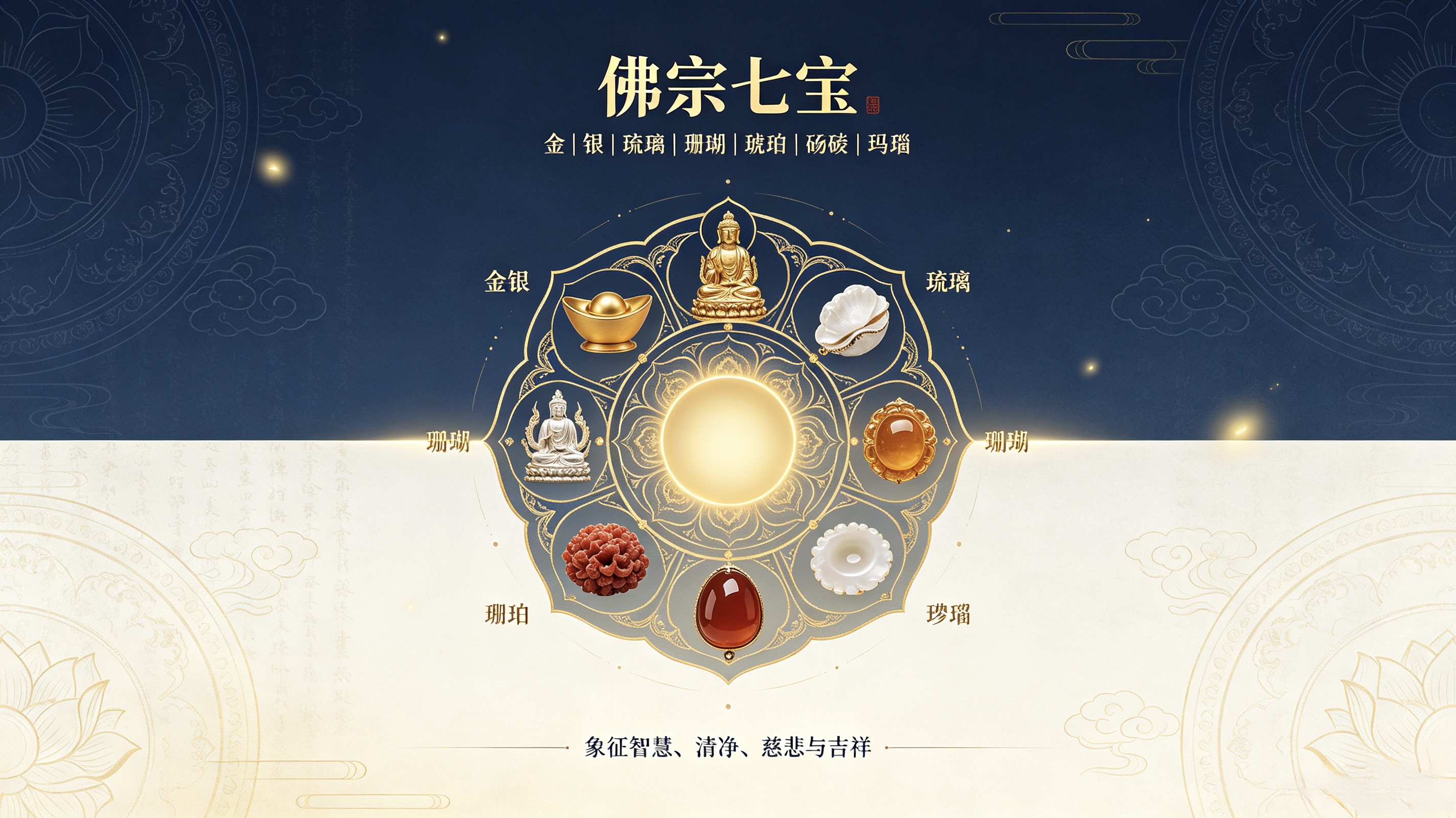《佛宗七宝》：佛教文化中的七种珍宝与象征意义