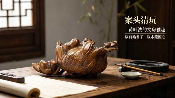 巧夺天工，木荷藏韵——清代木雕荷叶荷莲文房洗赏析