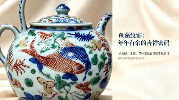 大明隆庆款青花五彩鱼藻纹提梁壶工艺与鉴定要点详解