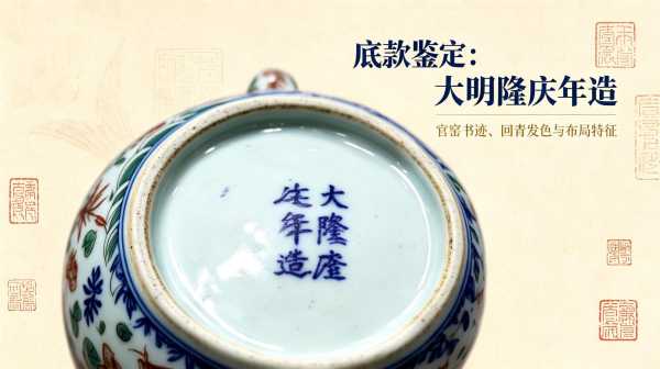 大明隆庆款青花五彩鱼藻纹提梁壶工艺与鉴定要点详解