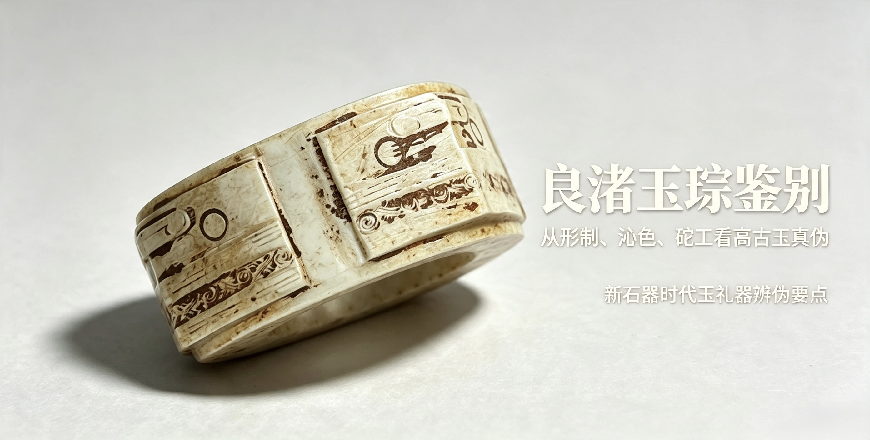 浅论良渚玉琮鉴定：沁色、治玉工艺、形制特征综合研判，避开仿古陷阱