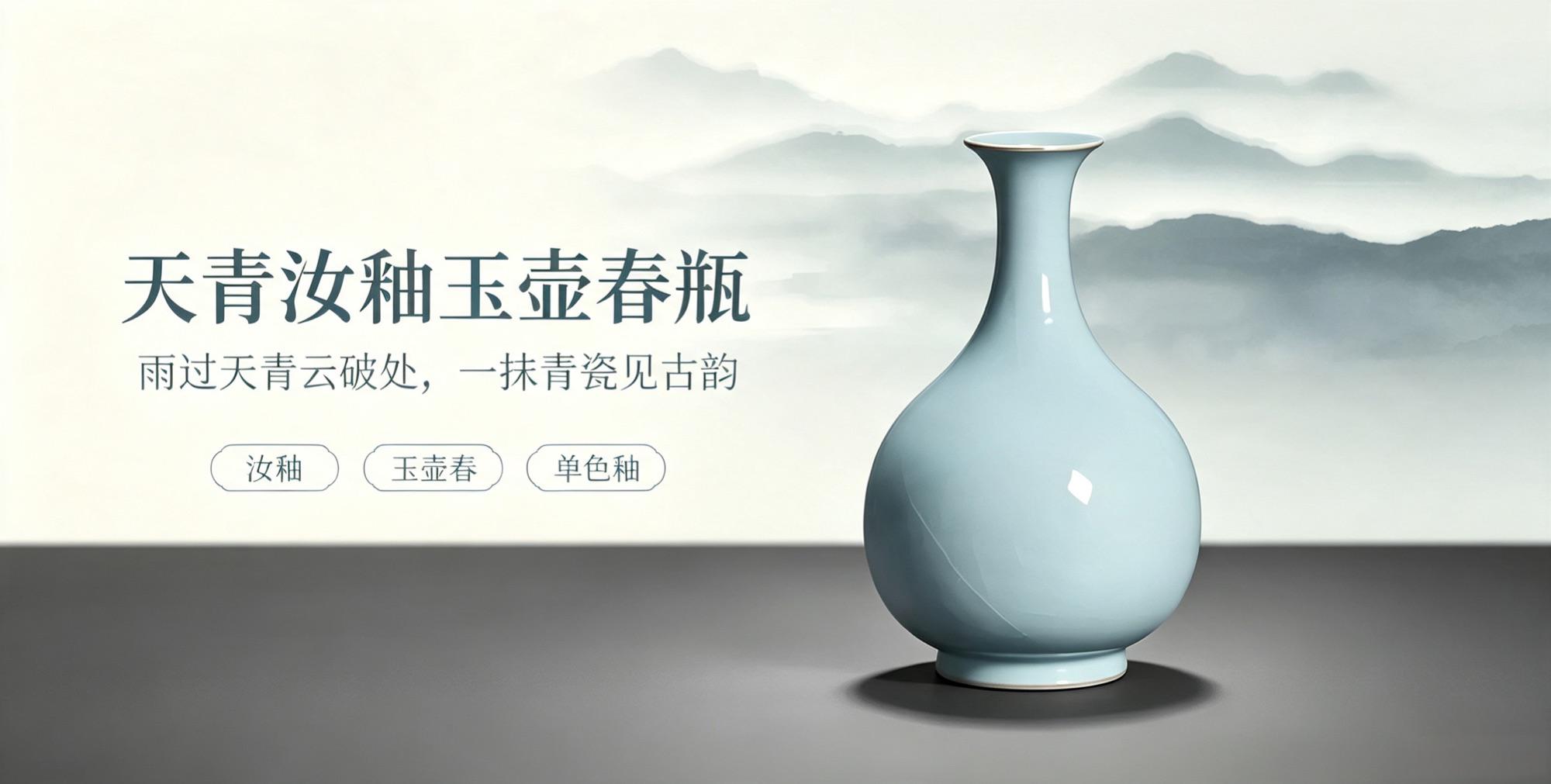 一抹天青映玉壶：浅论汝釉玉壶春瓶的古韵与审美