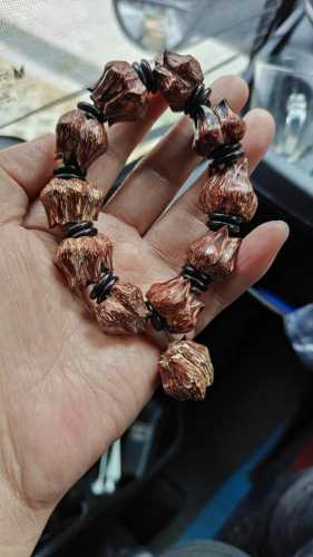 滴血莲花菩提产地溯源，野生棕榈果实天然纹理与皮质特点